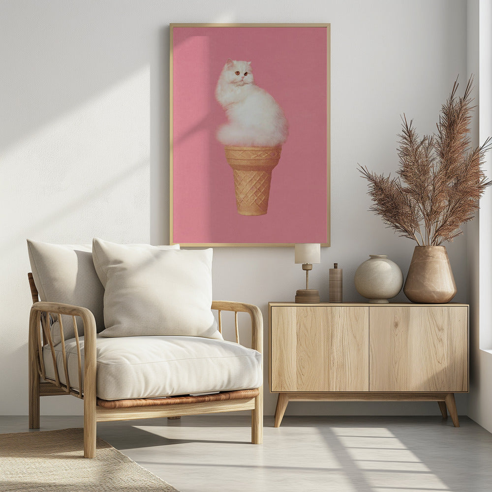 Kattenijsje - Roze | Poster