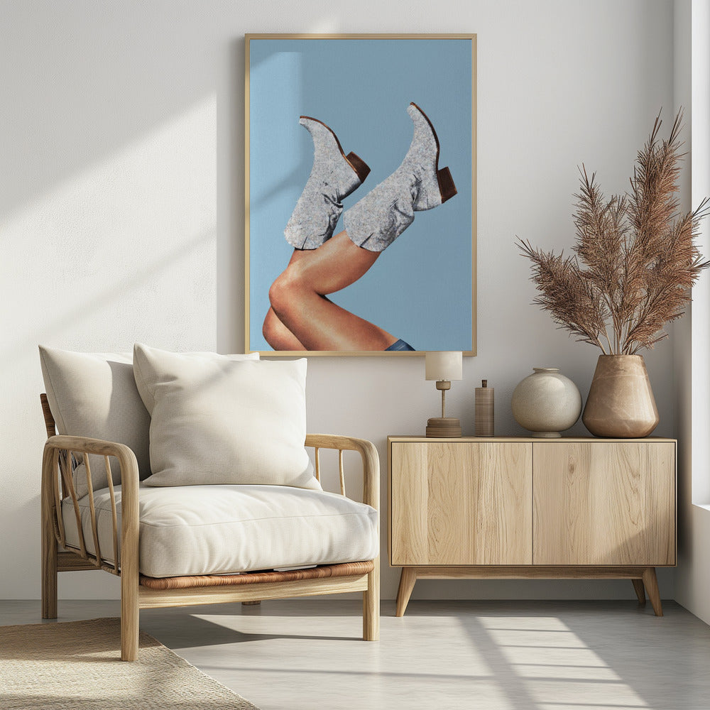 These Boots   Glitter Blue II | Poster