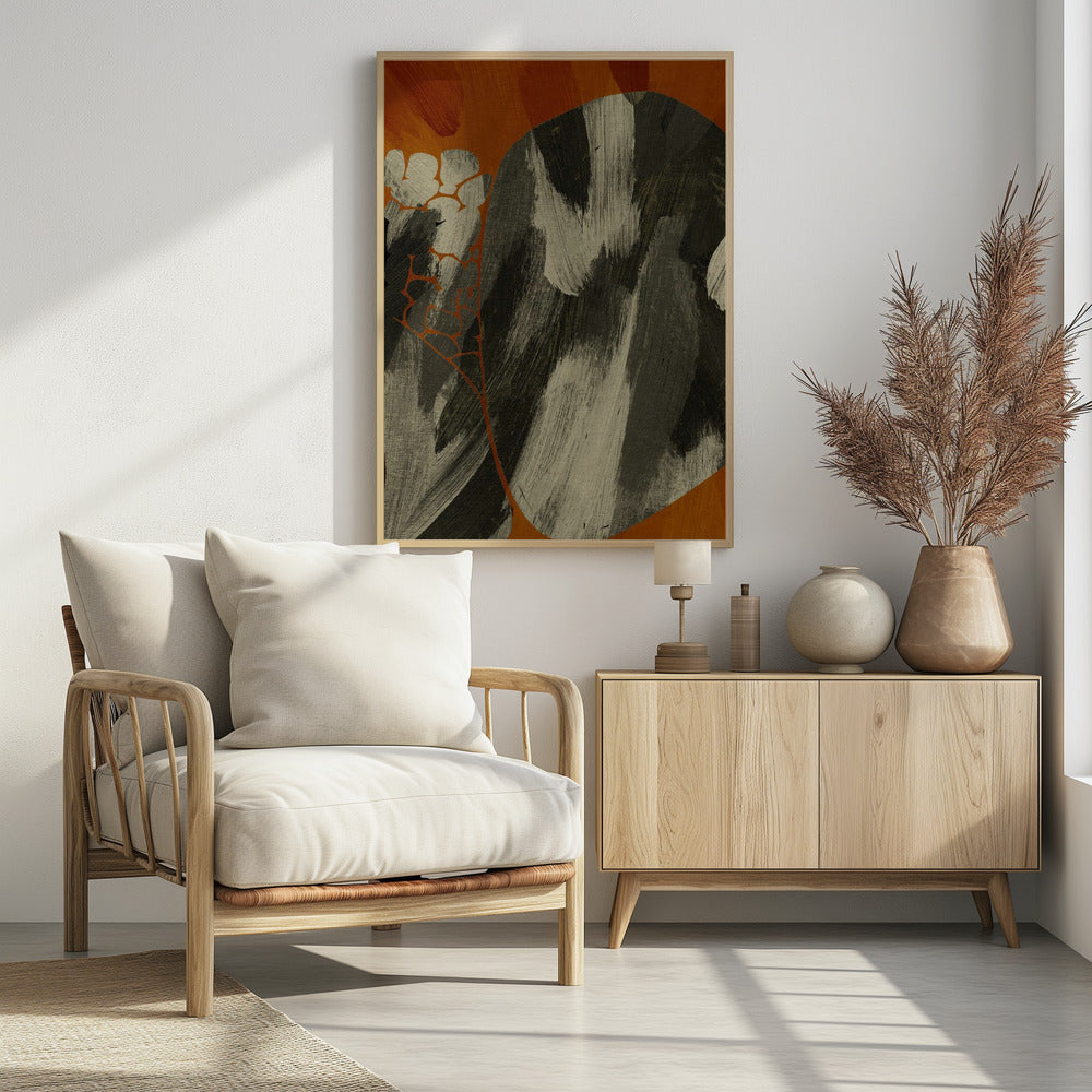 Aardse abstracte stroom | Poster