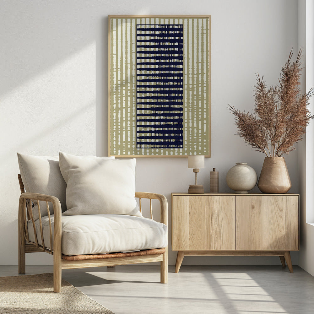 Geometrisch patroon met verticale strepen | Poster