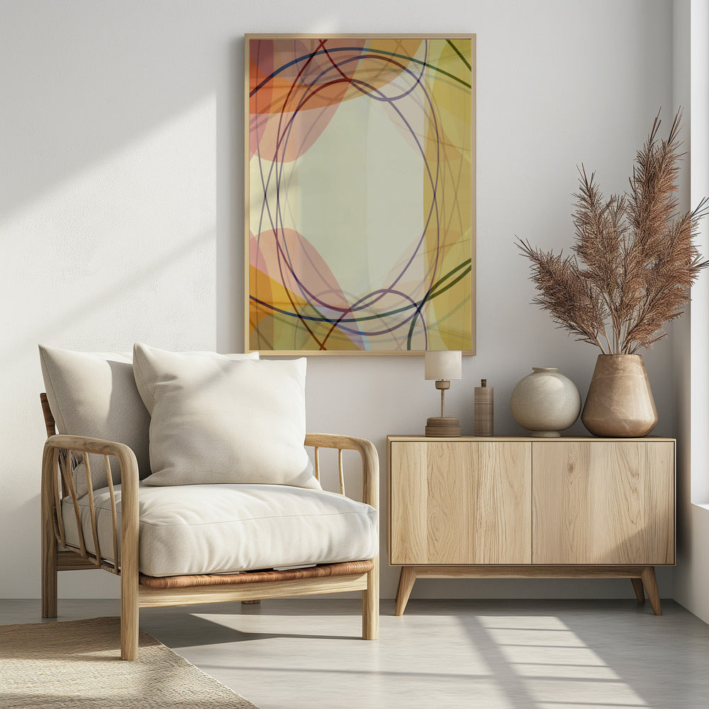 Zandroze tinten Abstract 2 | Poster