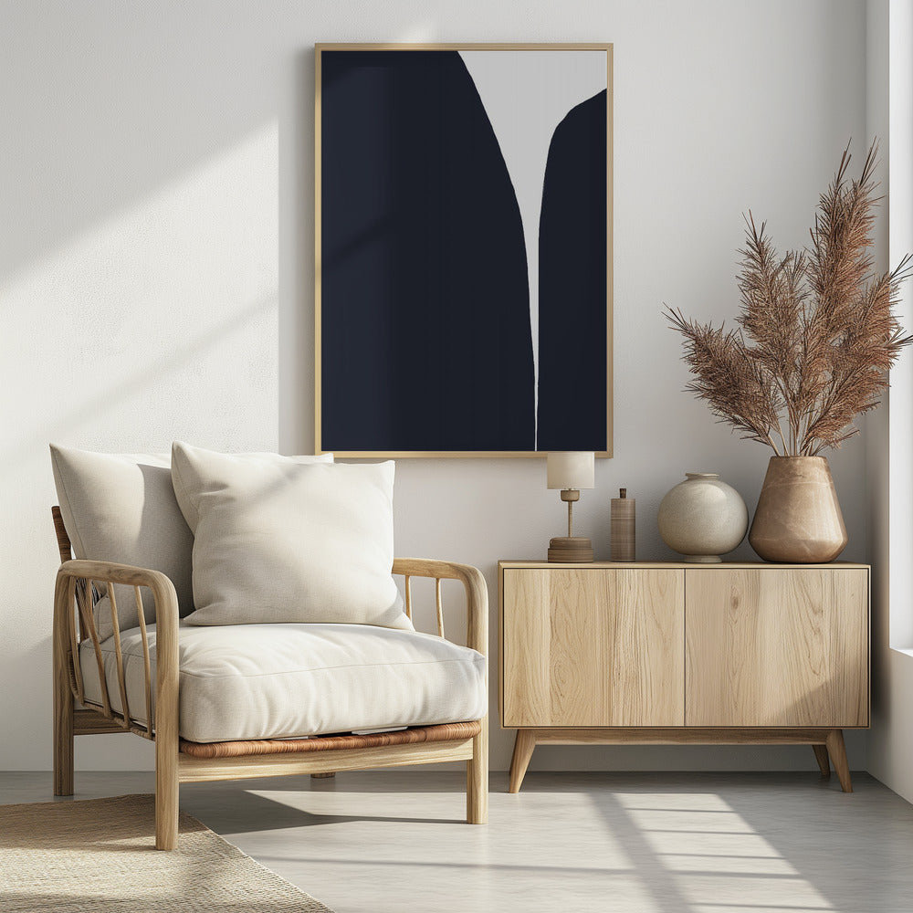 Minimalistische lijnen en een opvallend kleurcontrast | Poster
