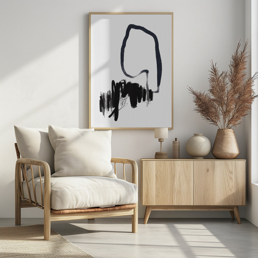 Monochrome stroom | Poster