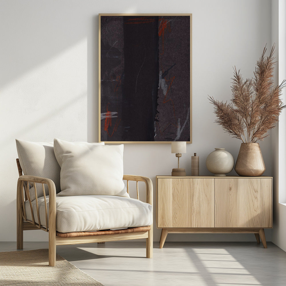 Levendige rode en witte accenten | Poster