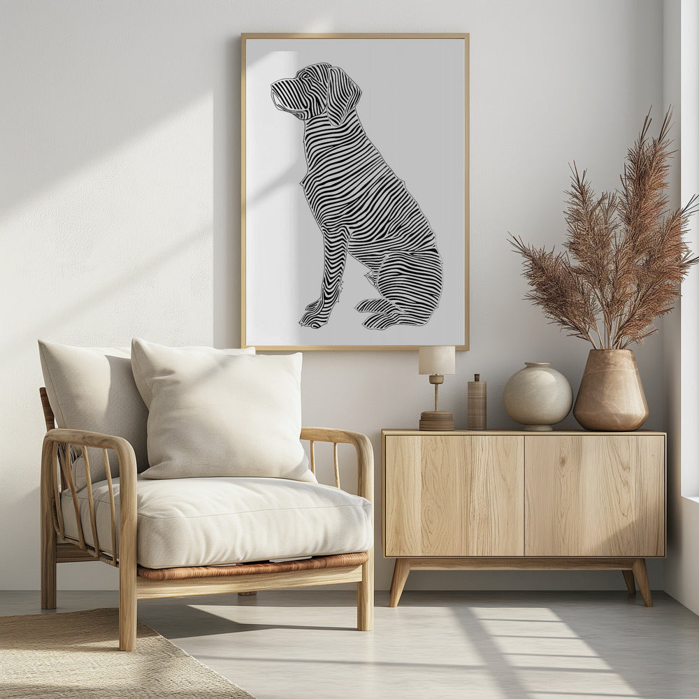 Lijnenkunst Hond | Poster