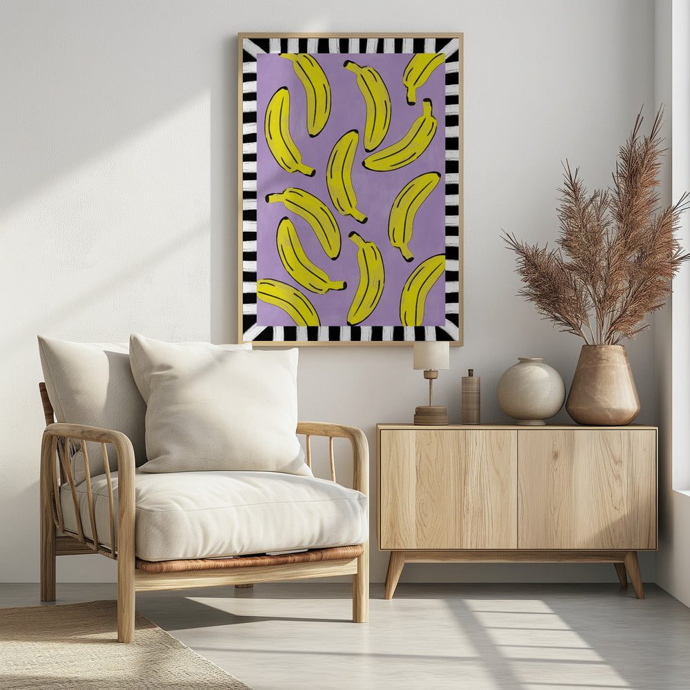 Gele bananen abstract | Poster