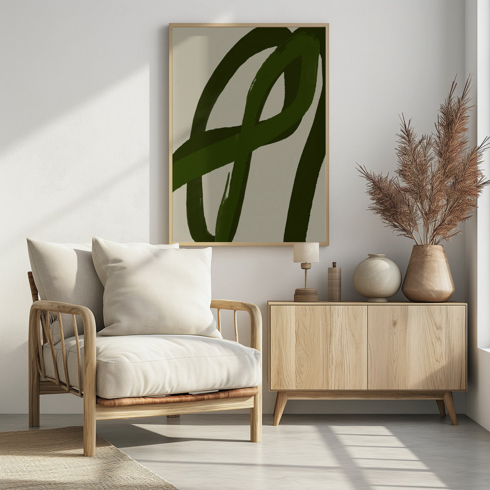 Groene bochten | Poster