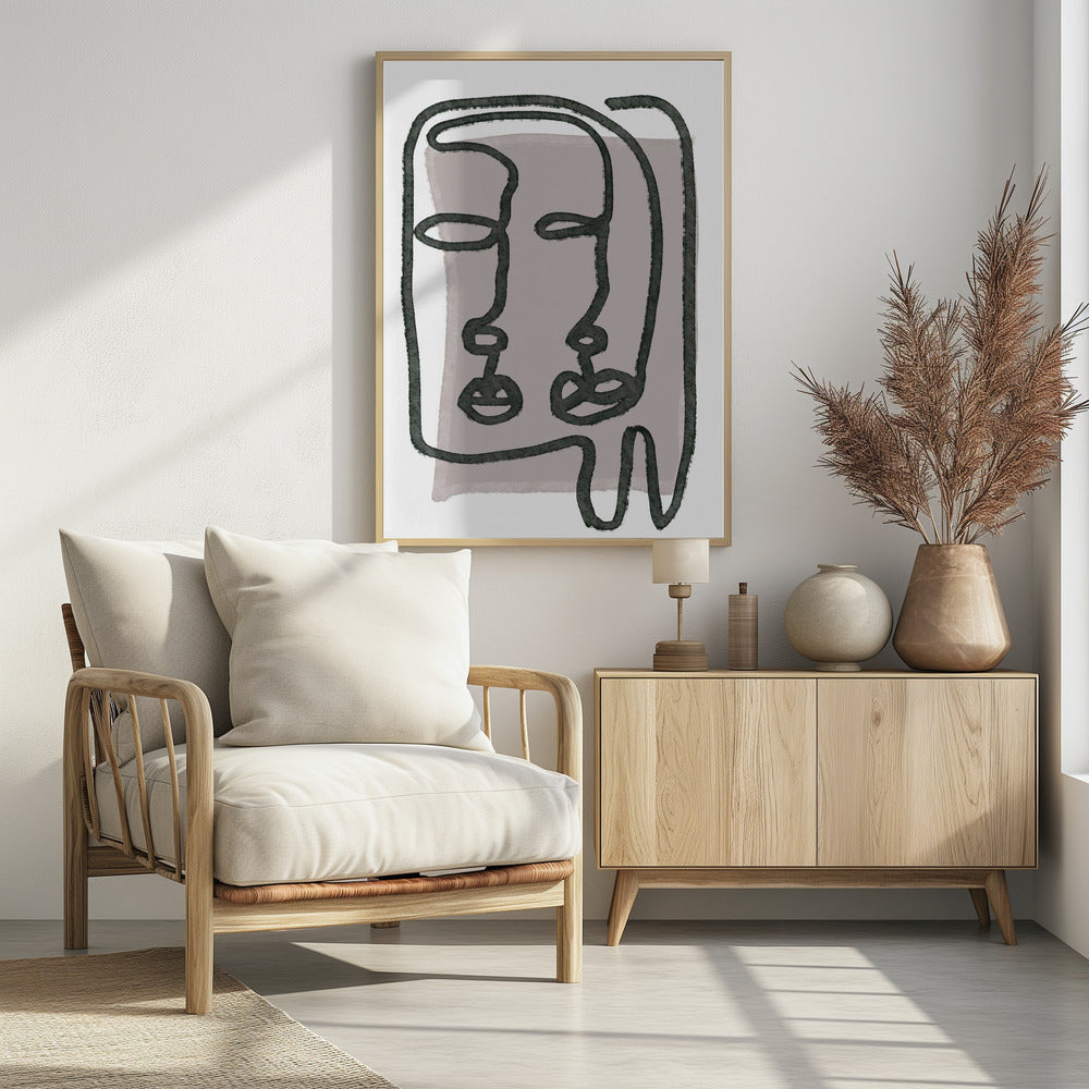 Gezichten abstract | Poster