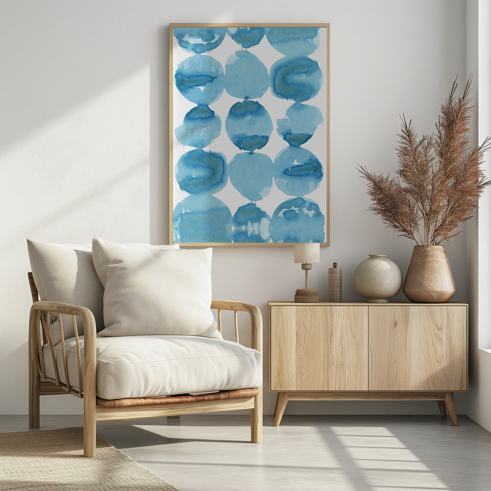 Blauwe aquarel 1 | Poster
