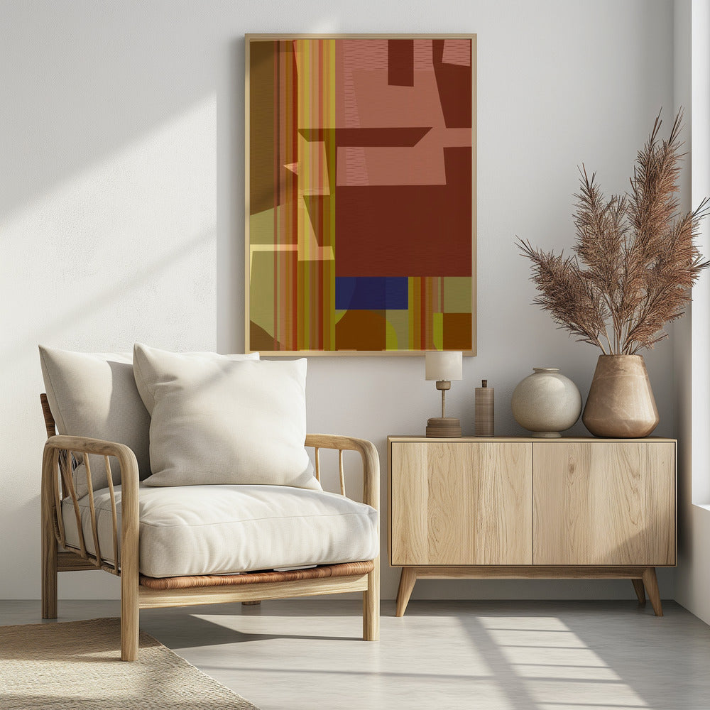 Yellow Red Woven 2 | Poster