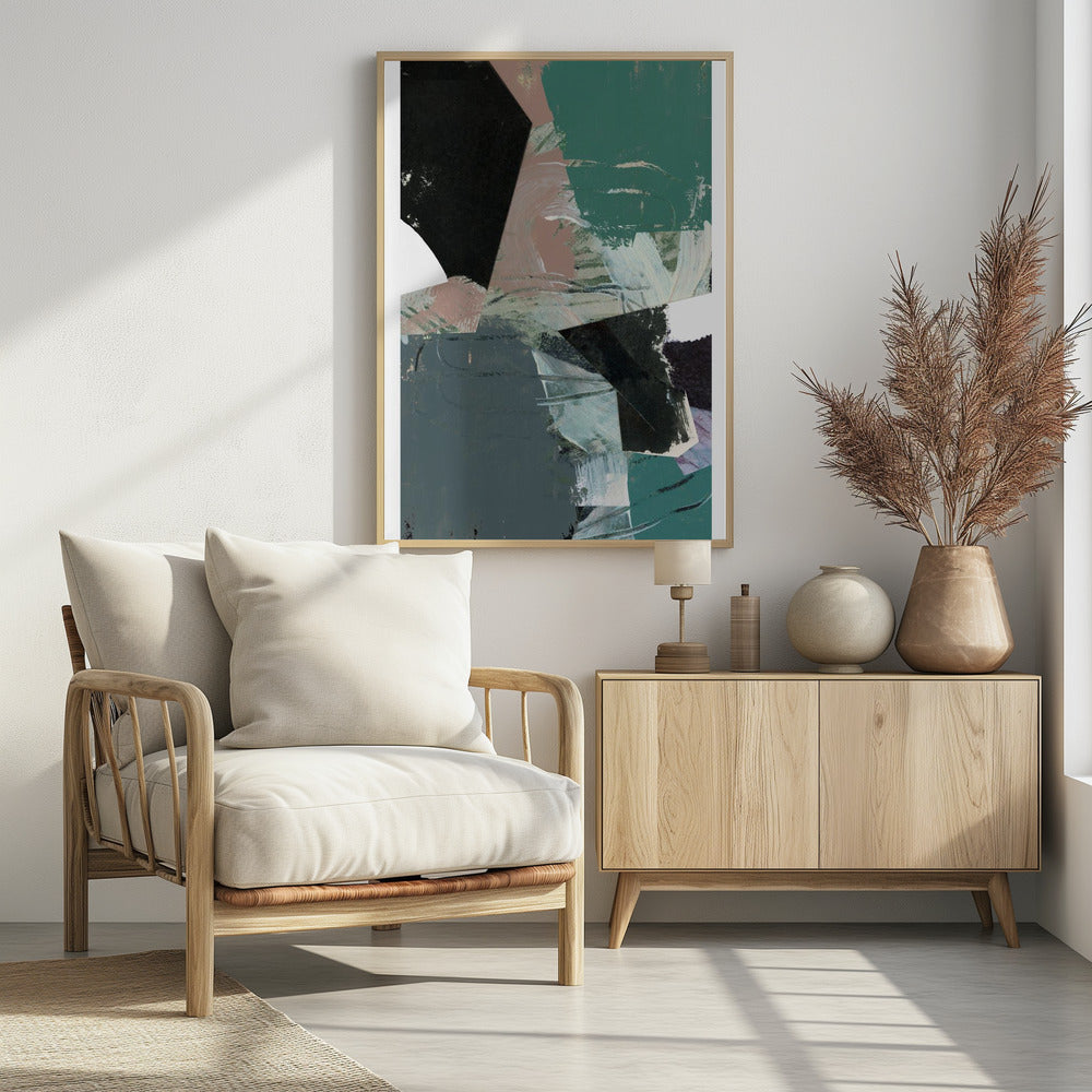 Blauw Zwart Neutraal Wit 3 | Poster
