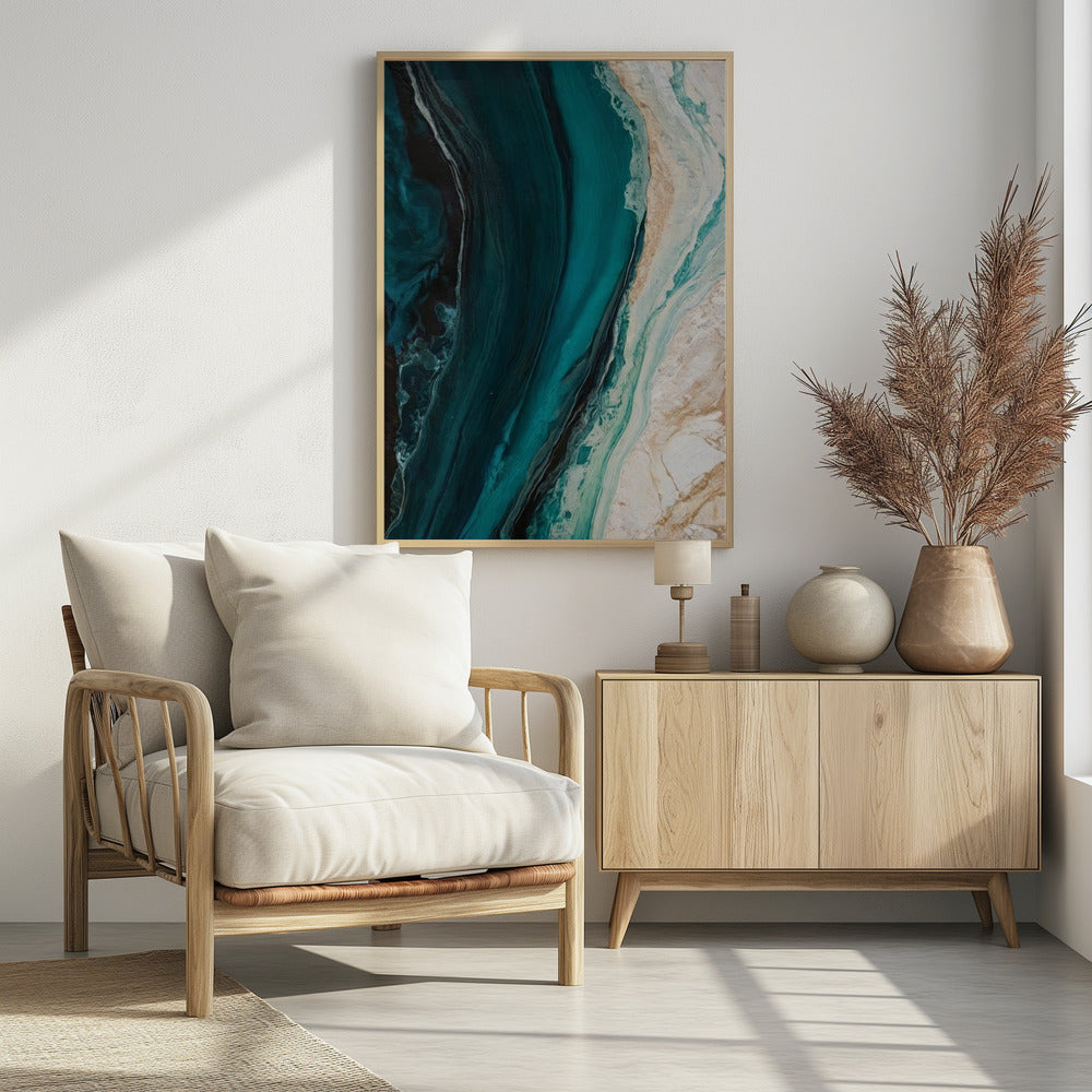 Oceanische marmerstroom | Poster