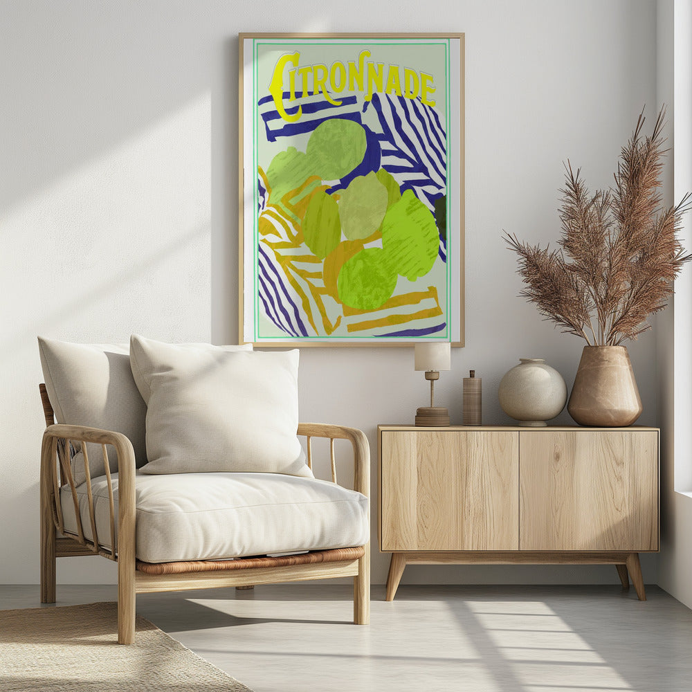 Citroengeel en groen | Poster