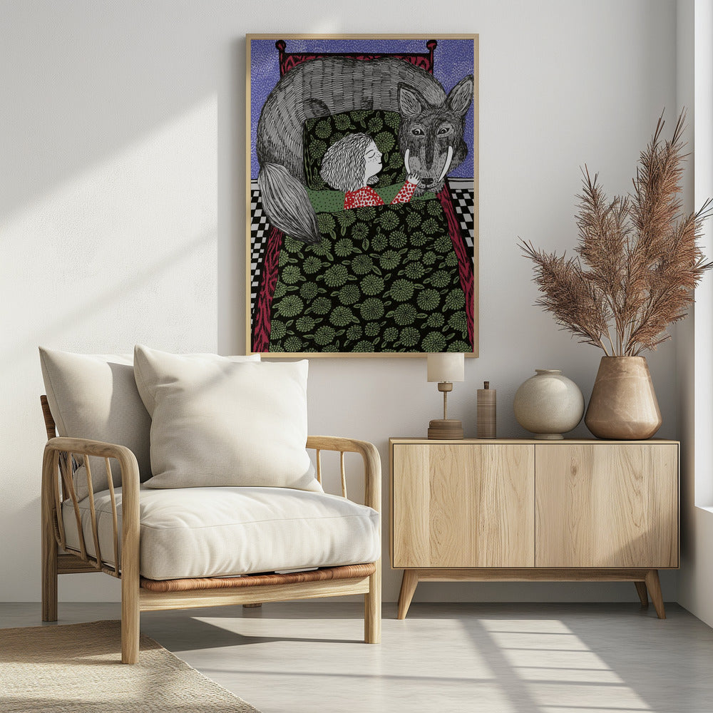 Meisje en Wolf | Poster