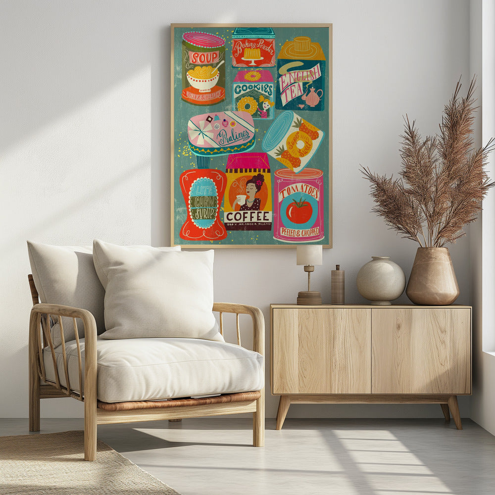 Colorful Pantry Turquoise | Poster