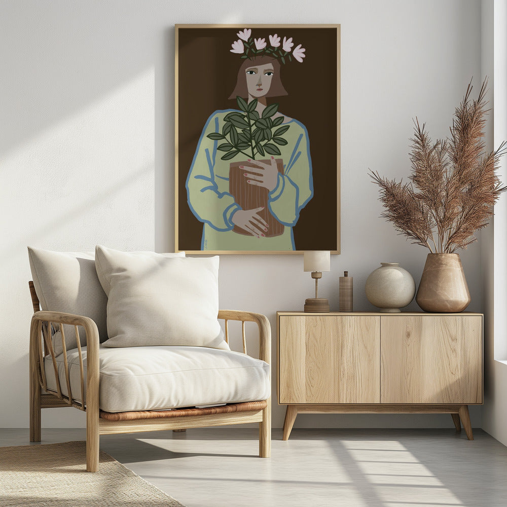 Plantenmoeder bruin | Poster