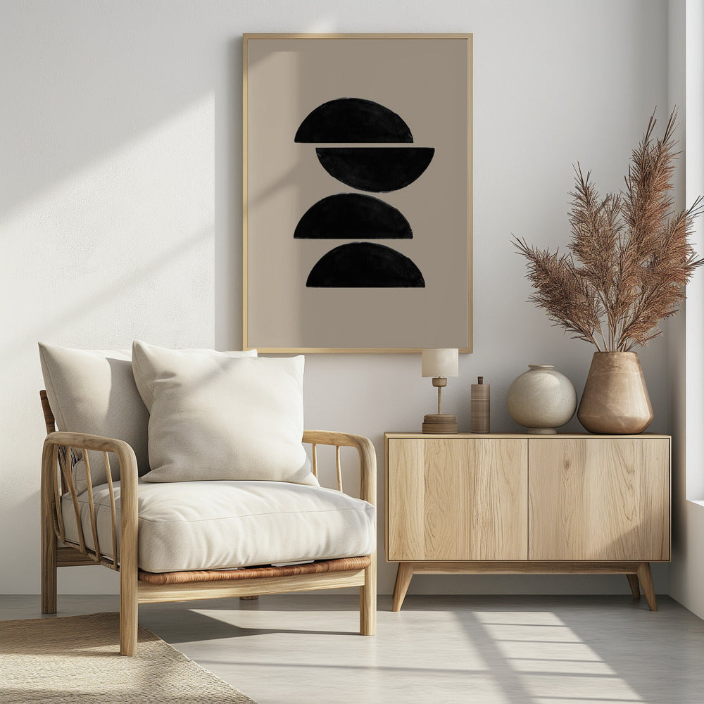 Gestapelde Helften | Poster