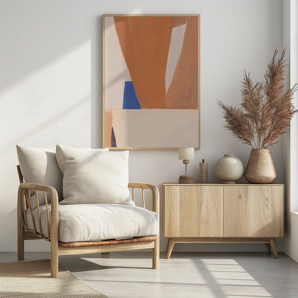 Warm Earth Tones And Bold Geometric Shapes | Poster