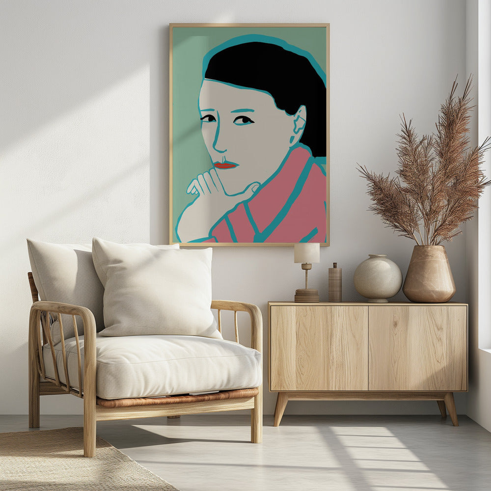 Vrouw kijkt | Poster