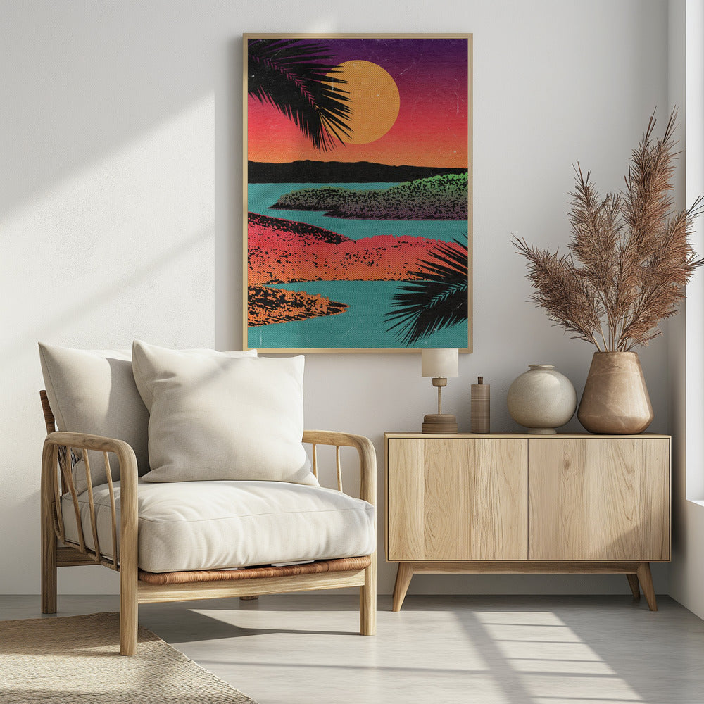 Retro Zonsondergang | Poster