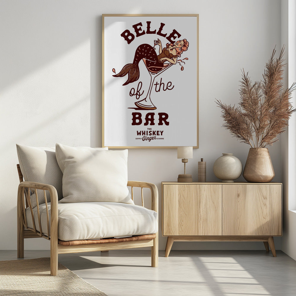 Belle of the Bar Zeemeermin Pin-up Art | Poster