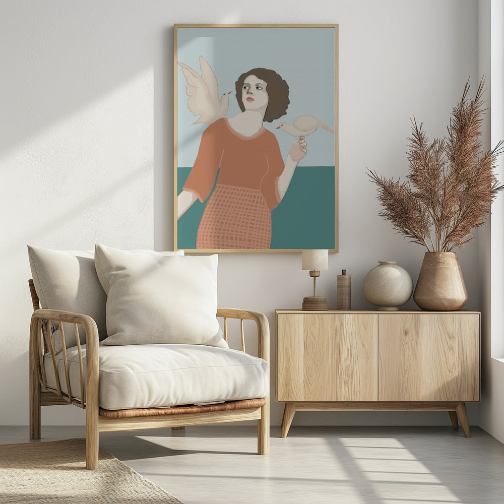 Vredesduifvrouw | Poster