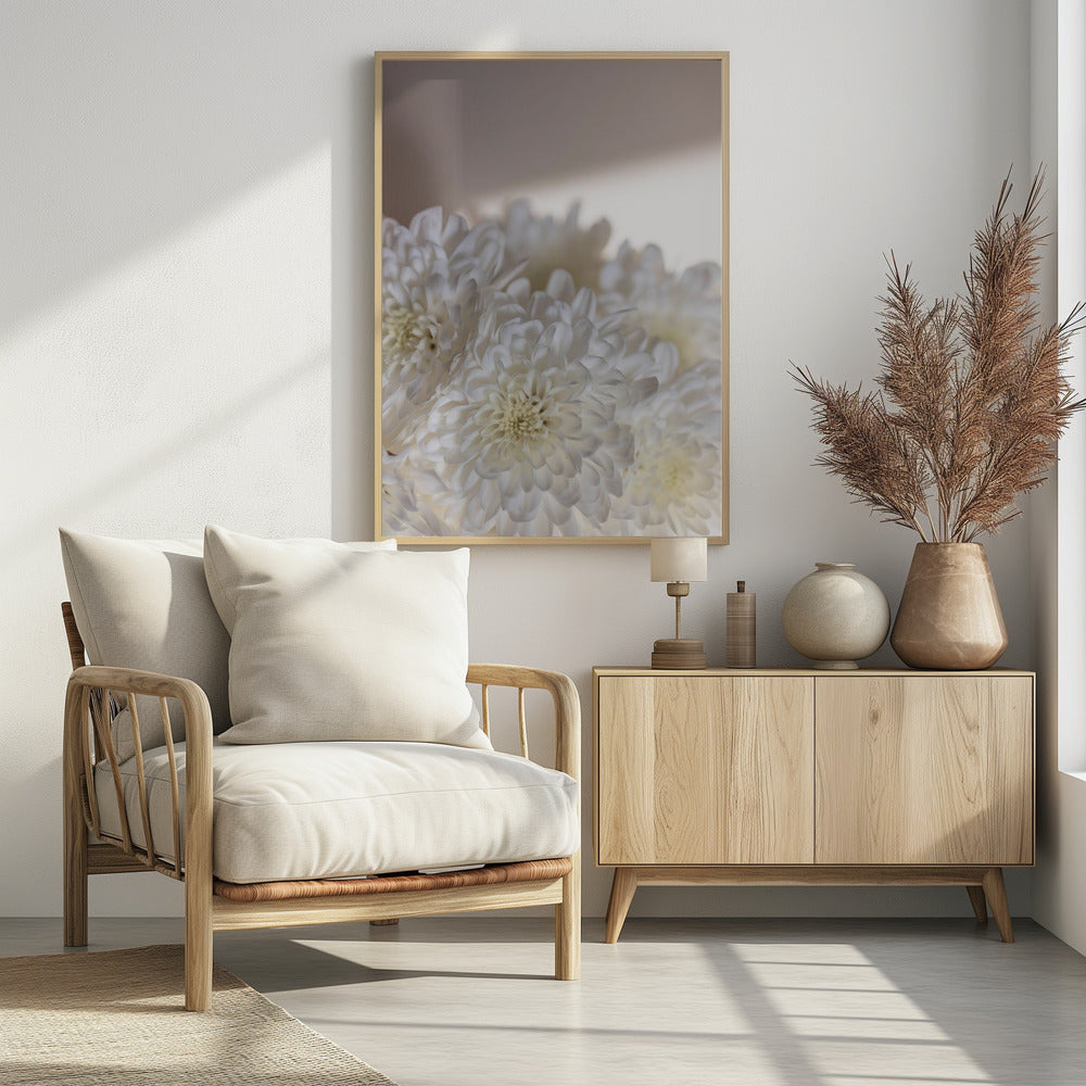 Witte Bloemen 6 | Poster