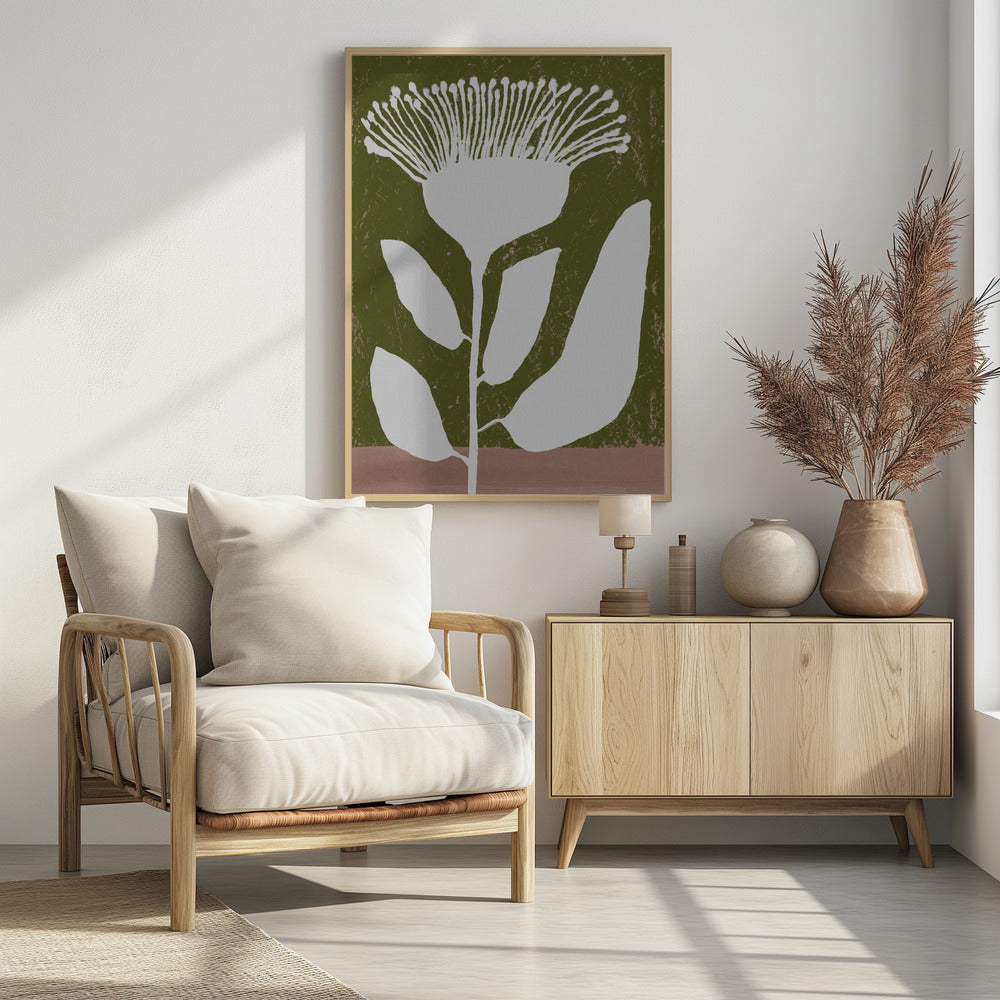 Botanisch ontwerp van een bloem tegen | Poster