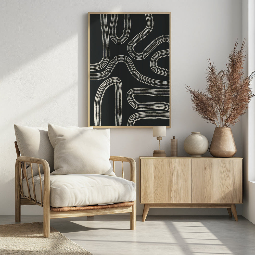 Gebogen paden | Poster