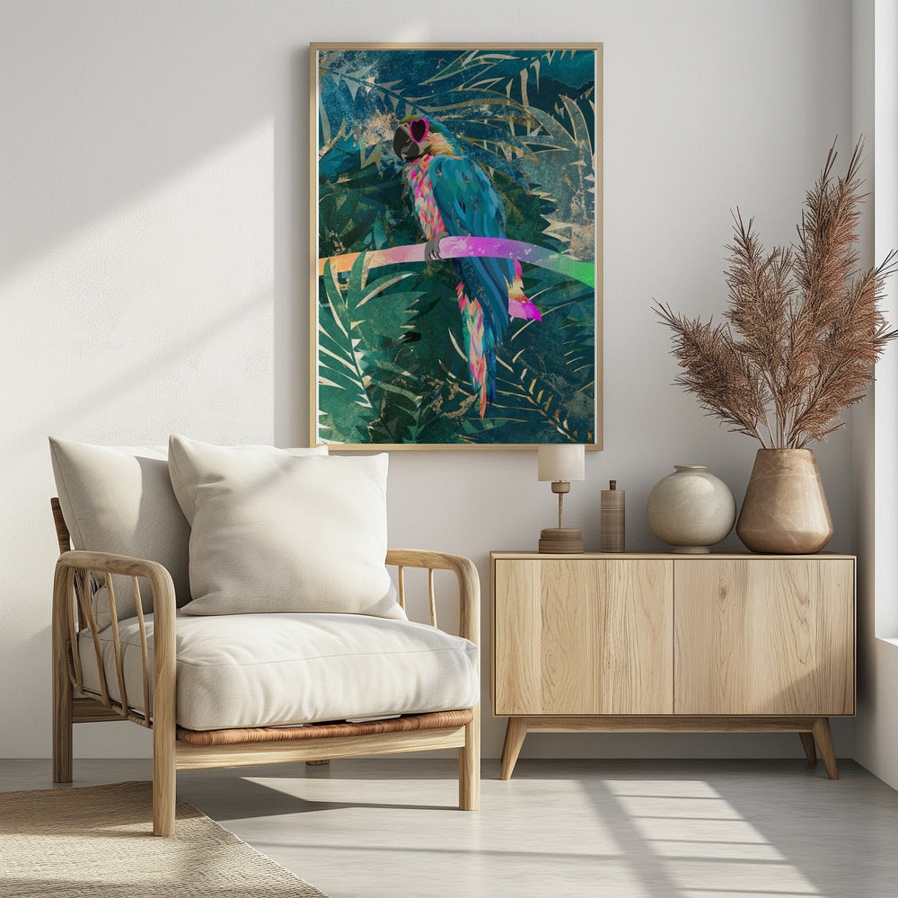 Jungle Rainbow Macaw Glasses 01 | Poster