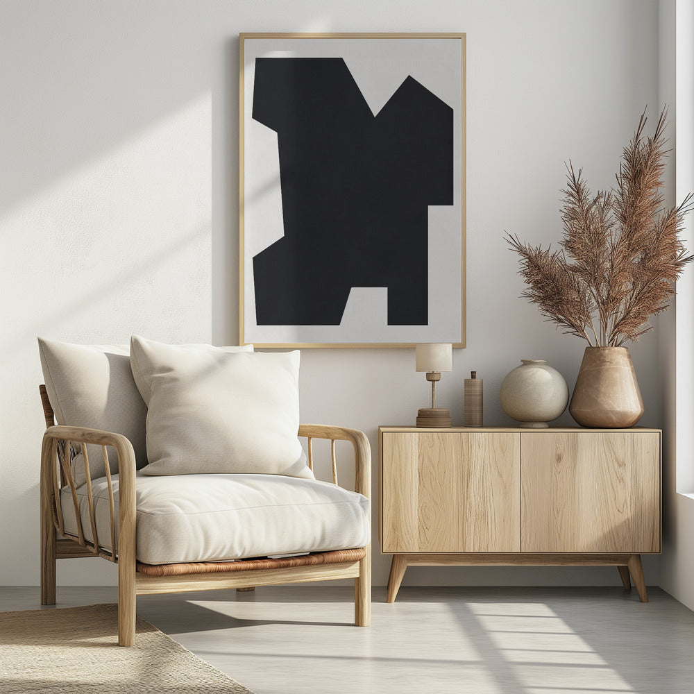 Zwart-wit geometrie 6 | Poster