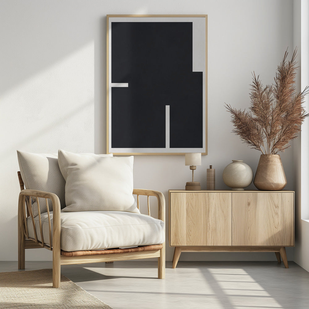 Zwart-wit geometrie 4 | Poster