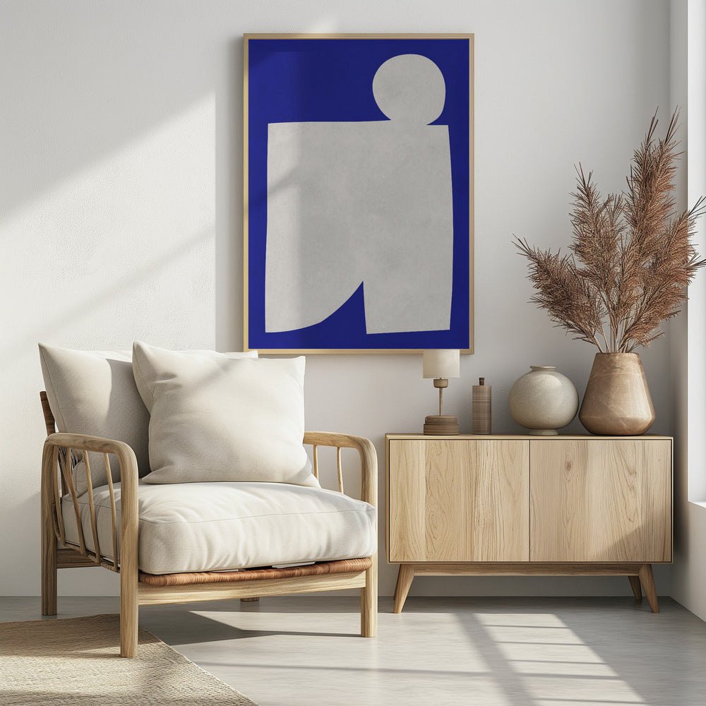 Blauw-witte kunst 2 | Poster