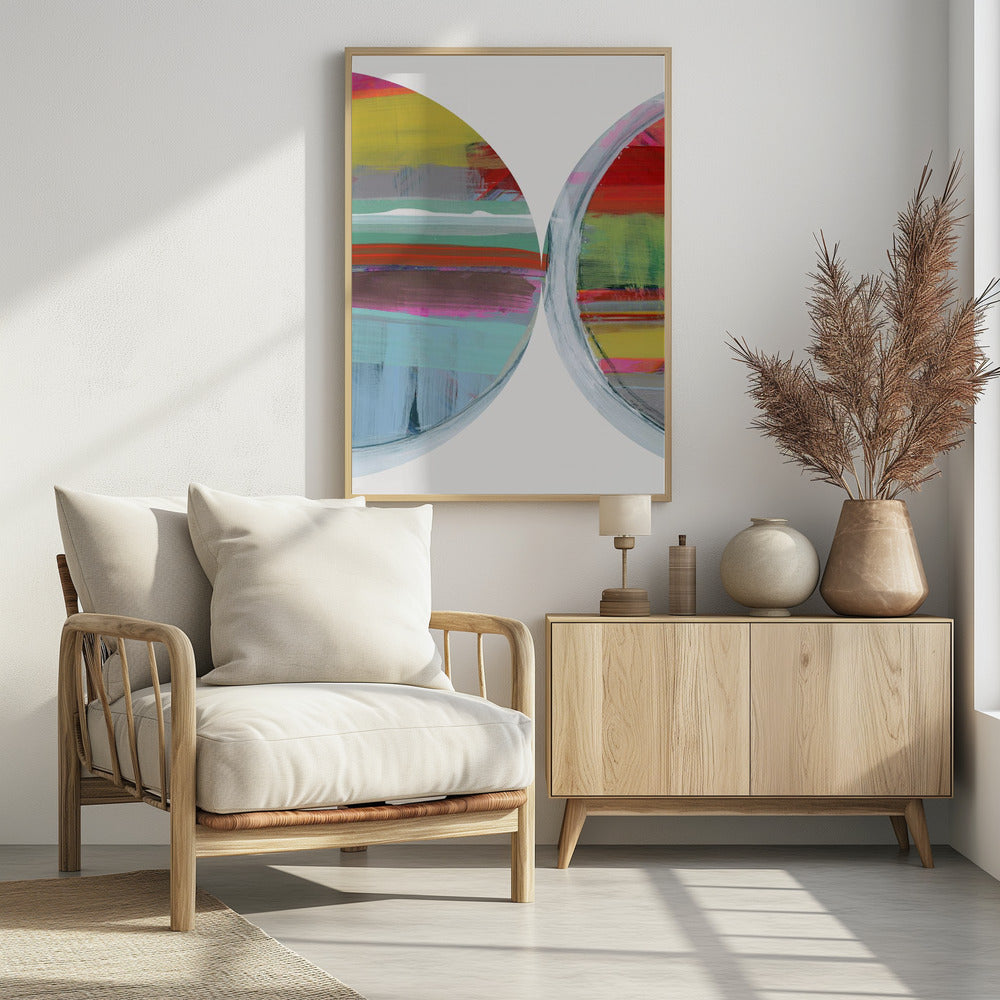 Abstracte strepen en cirkels nr. 2 | Poster