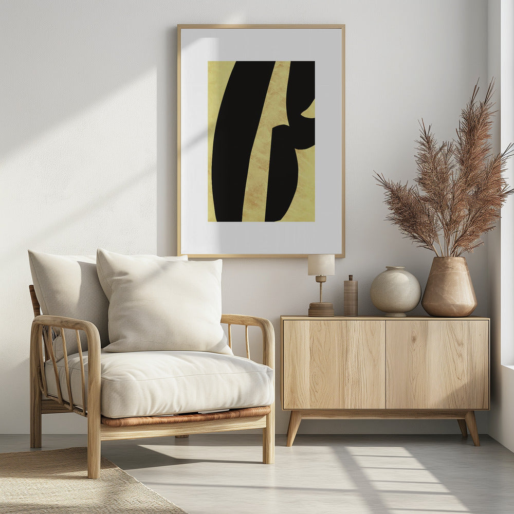 Abstracte zwarte vormen print nr. 5 | Poster