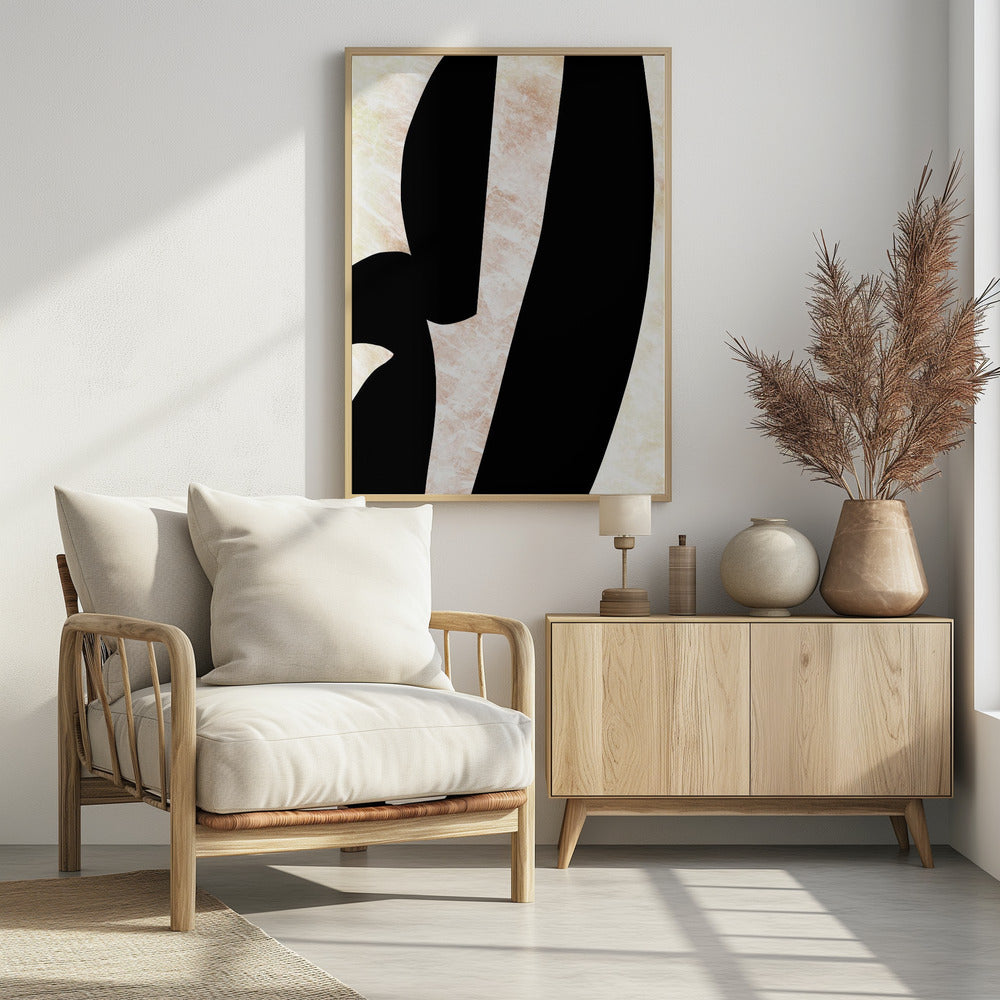 Abstracte zwarte vormen print nr. 6 | Poster