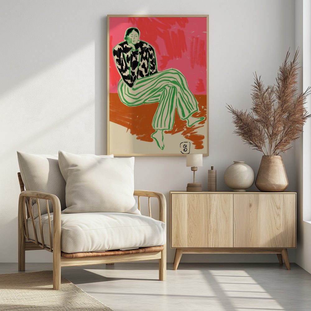 Portret van een kalme vrouw | Poster
