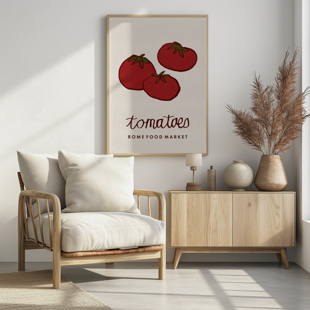 Food Art - Tomatenmarkt Rome | Poster