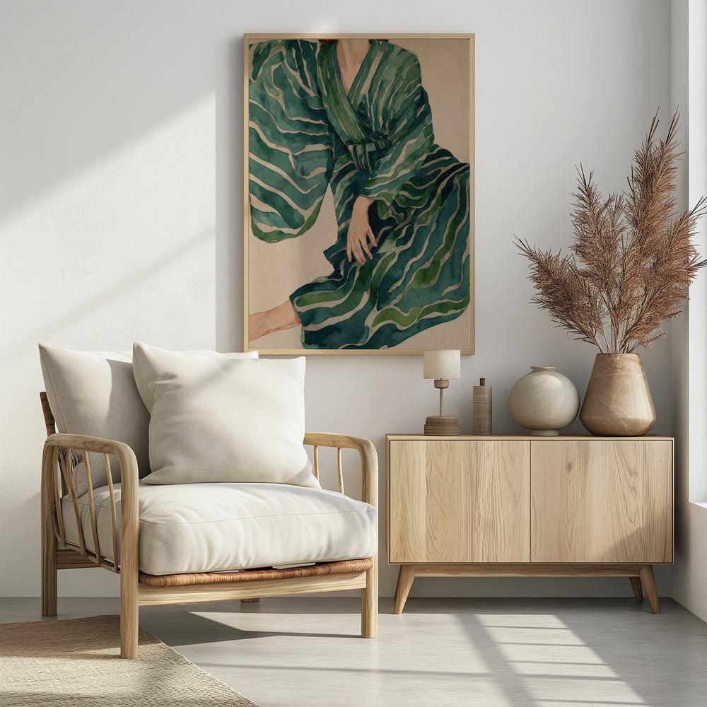 Groene Kimono Flow | Poster