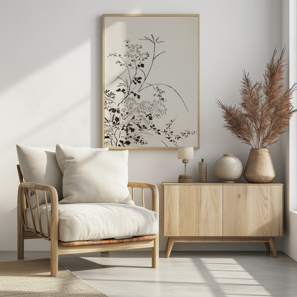 Herfstbloemen en grassen (1762) | Poster