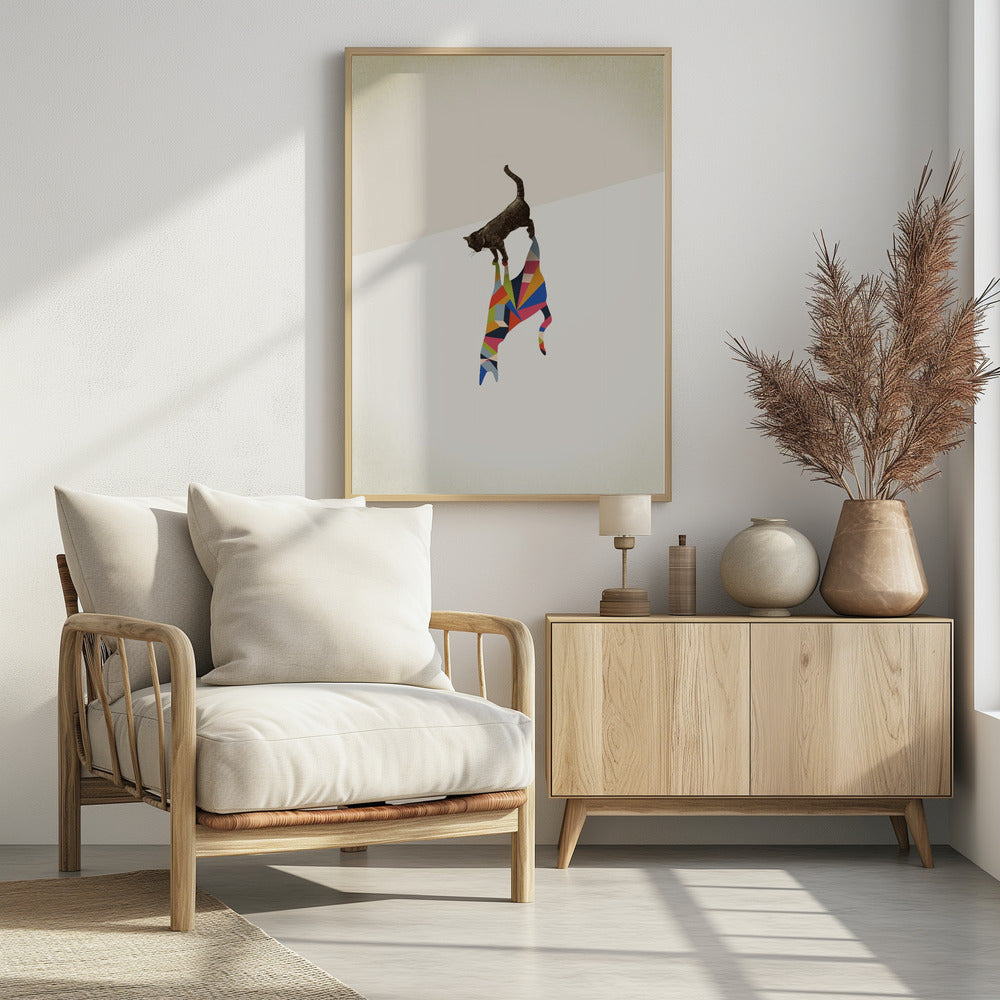 Wandelende Schaduw, Kat | Poster