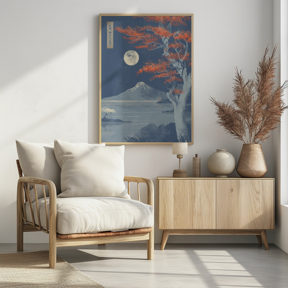 Karmozijnrode bladeren, stille stappen | Poster