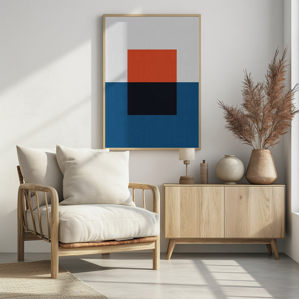 Blauw en rood 2 | Poster