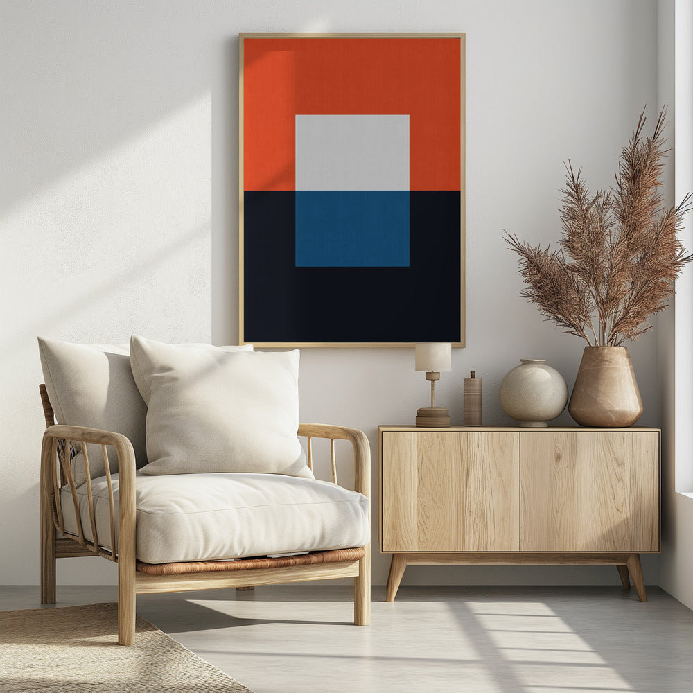 Blauw en rood 3 | Poster