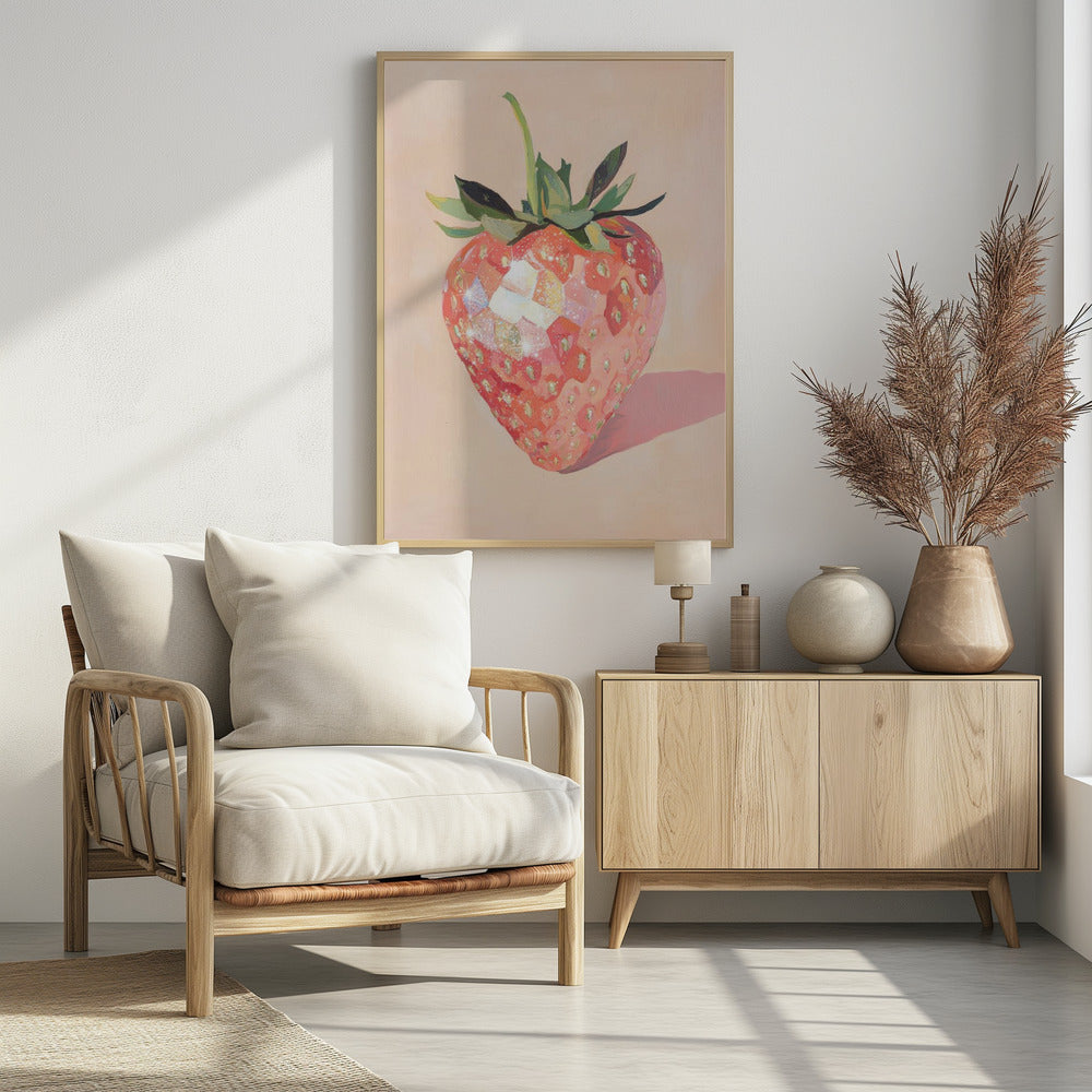 Glinsterende aardbei | Poster