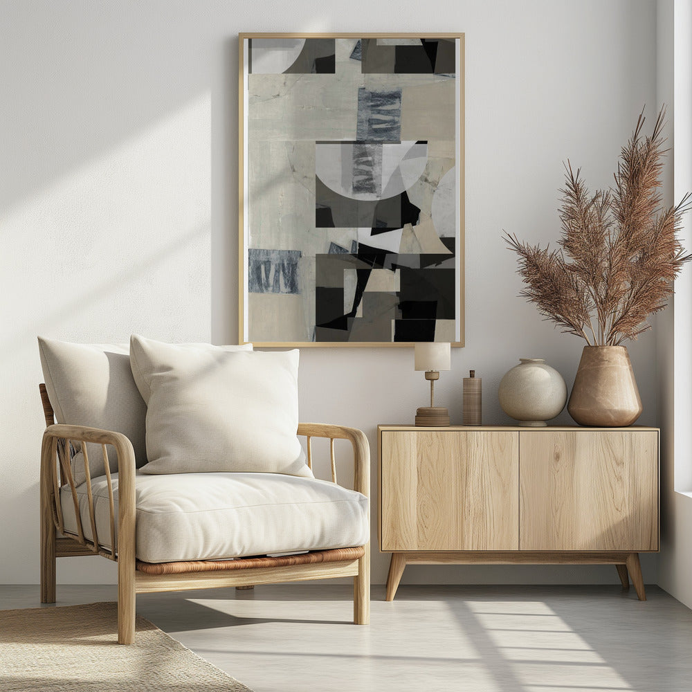 Monochrome compositie nr. 3 | Poster