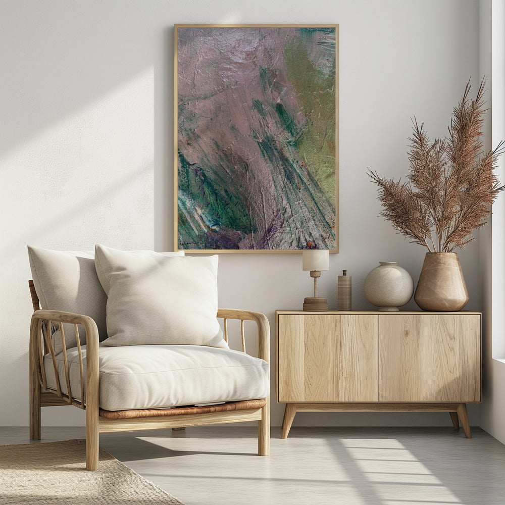 Mystieke roze penseelstreken | Poster