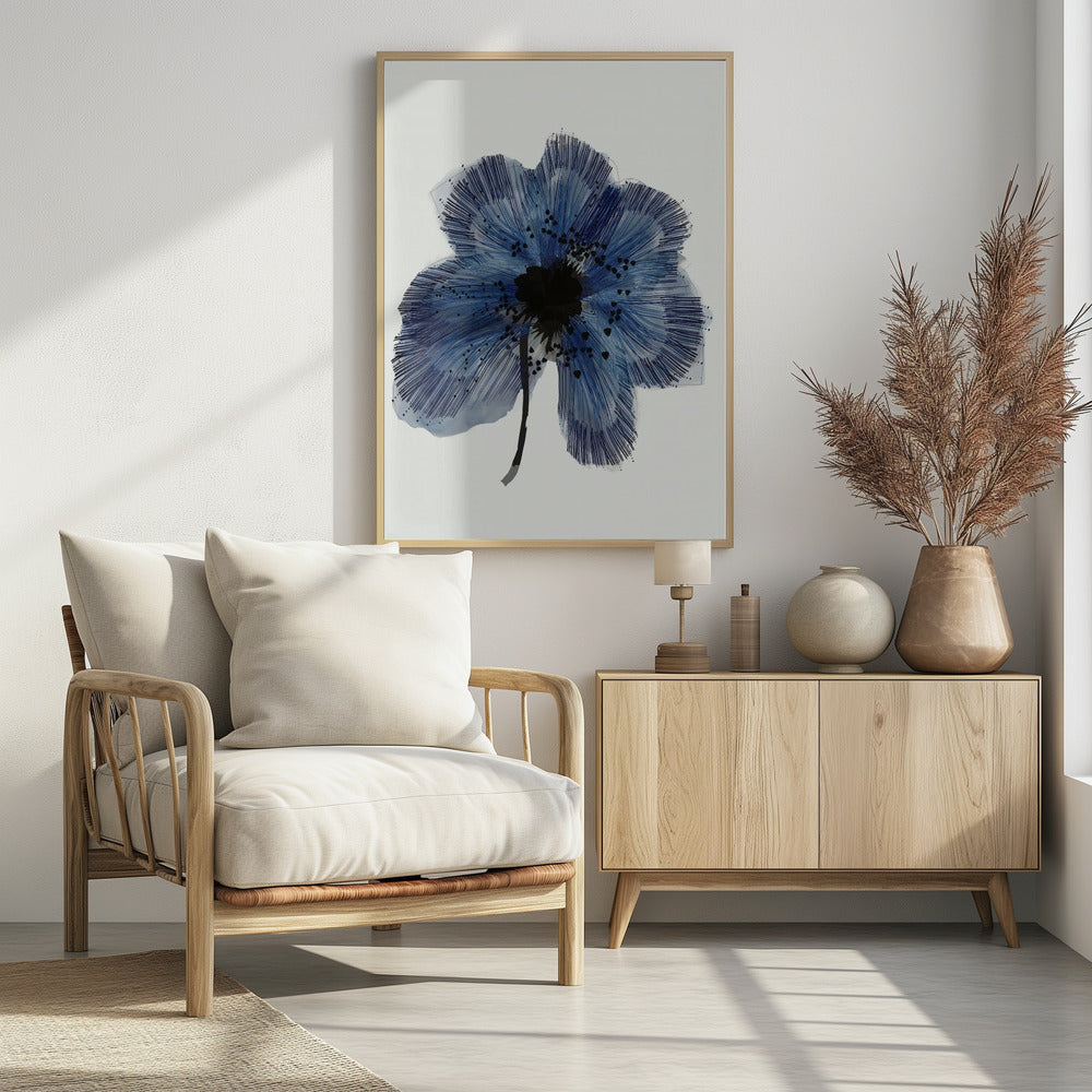 Blauwe Bloem 2 | Poster