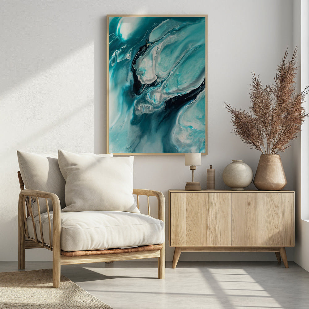 Oceaanblauw Aqua Turquoise "Ocean Teal" | Poster
