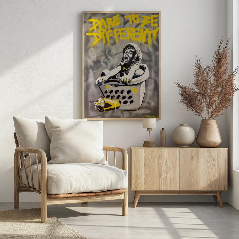 Kind in een wasmand | Poster